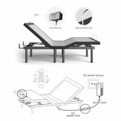 China Factory direct sale adjustable remote control massage electric (height) bed view for the elderly for sale