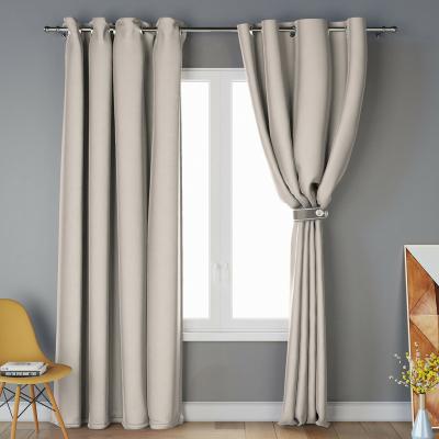 China High Quality Curtain Simple Design Blackout Window Blackout Kitchen Polyester Color Matching Curtains For Bedroom Living Room for sale