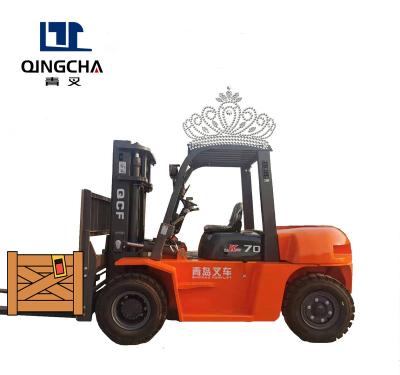 China Building material shops brand new 7t diesel forklift fork lifter china made forklift 7 ton forklift with spare parts for sale