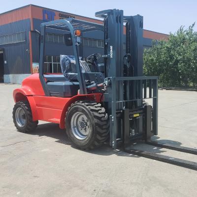 China Building Material Shops Rough Terrain Forklift 3 Ton Loading Capacity Crane Forklift 3 Ton 3.5 Ton Diesel Forklift For Sale for sale