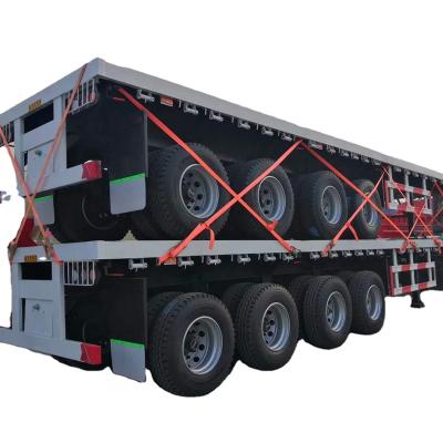 China Flatbed Truck Trailer 4 Axle Container Trailer For Sale for sale