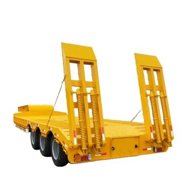 China 3 axle transport low flat semi trailer , excellent quality 13000*2800*1750mm for sale