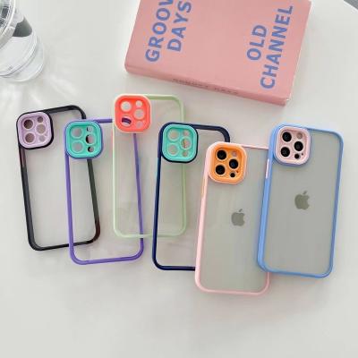 China MAXUN Shockproof Multicolor Frame Mobile Phone Transparent Back Case For Redmi 9 10a K20 Phone Case Detachable Lens Cover for sale