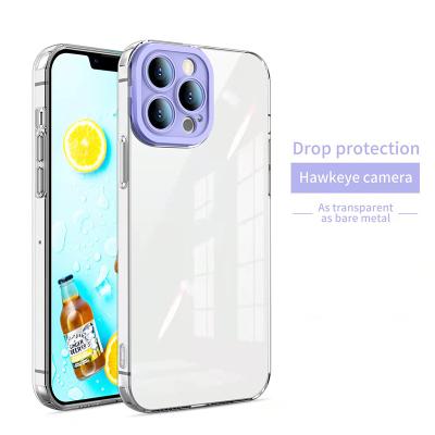 China Soft Colorful Anti-shock Shockproof Clear Case Protective Camera TPU Phone Case For Samsung S21 S22 ultra for sale