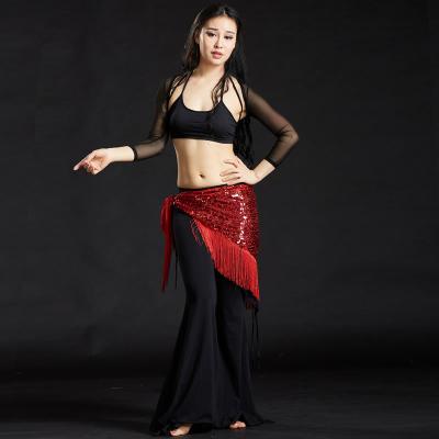 China Belly Dance Waist Chain Bellydance Hip Scarf Mermaid Hip Scarf Belly Dance Costume Belly Dance Shawl Triangle Scarf Dresses for sale