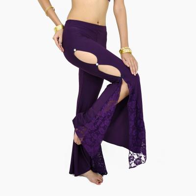 China Dress Up Colorful Belly Dance Pants Split High Waist Belly Dance Pants In Stock for sale