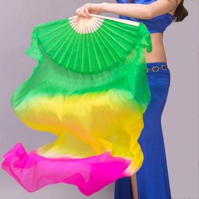 China Wings Flare Dance Silk Fans Veil Oriental Dance Accessories Egypt India Silk Fan Veil For Sale In Pairs 180cm for sale