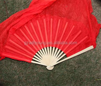 China The silk fan veil 100% real belly dance high quality silk fan veils, best bamboo stickers, pure silk for sale