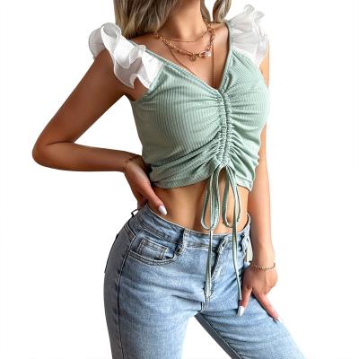 China Summer Fashion Women Bare Belly Vest Crop T-shirt Tank Top Female Top QUICK DRY Beach Vest Sleeveless Vest for sale