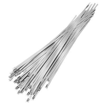 China Durable 304 Stainless Steel Metal Cable Ties With Strong Head And Tail à venda