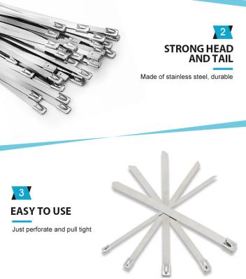 Китай Self Locking 304 Stainless Steel Zip Ties Anti UV With Long Service Life продается