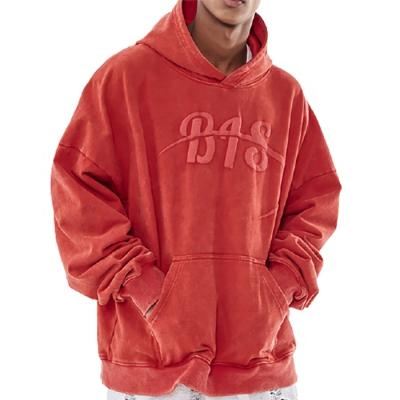 China high quality RUYI Anti-wrinkle puff print hoodie dye dye pull over thick oversized Hoodie men's custom 3d puff print hoodie for sale