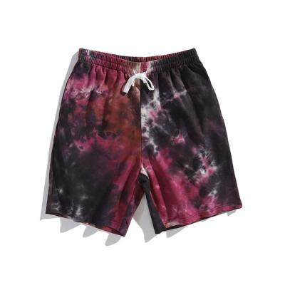 China Custom Anti-Wrinkle Cotton Sweatshorts Tie Dye Shorts Casual Soft Mens Sweatshorts for sale