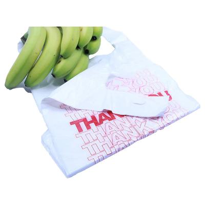 China BIODEGRADABLE Custom Cheap Biodegradable T Shirt Bags Roll For Shopping Carry Clear White Compostable Bag Used Restaurant And Food for sale