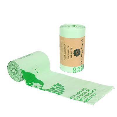 China Wholesale Custom Color BIODEGRADABLE Printed 100% Compostable Home Certified Biodegradable Heavy Duty Garbage Bags On Roll for sale