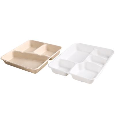 China Green Fast Food Customized Biodegradable Tray Pulp Tableware 9 Inch Bagasse Sugarcane Paper Plates 100%Compostable for sale