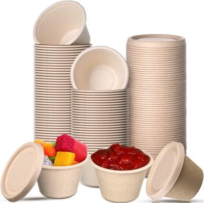 China Bagasse Sugar Cane Pulp Paper Pulp Costom Printed Takeaway Sauces Packing Tableware Multi-Compartment Bagasse Pulp Biodegradable Lunch Boxes for sale