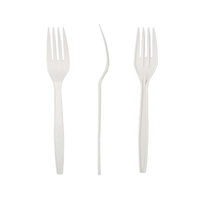 China Biodegradable Customize Disposable Cornstarch Light Spoon Biodegradable Dishes And Cutlery for sale