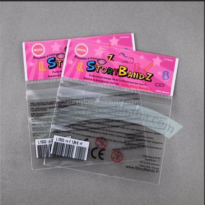 China Recyclable clear and printed opp header bag with resealable seal strip opp cpp bag for sale