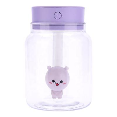 China Cute Candy Car Mini Portable Air Mist Usb Ultrasonic Humidifier with Color Night Light for sale