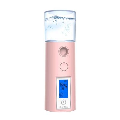 China Nourish 3 in 1 Rechargeable Pocket Face Beauty Mister Facial Nano Mist Sprayer with Skin Test and Power Bank Function for sale