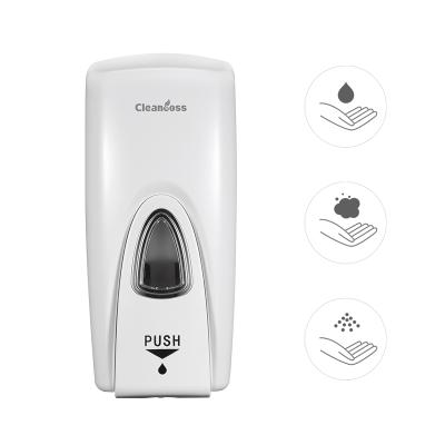 China Foam Soap Dispenser Eco-friendly Kitchen Refillable Or Disposable Alcohol Box Manual Hand Sanitizer Soap Dispenser for sale