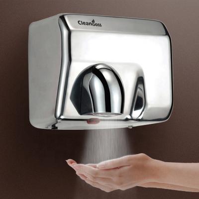 China Hotel SS Air Jet Touchless Hand Free Electric Hand Dryer For Toilet for sale