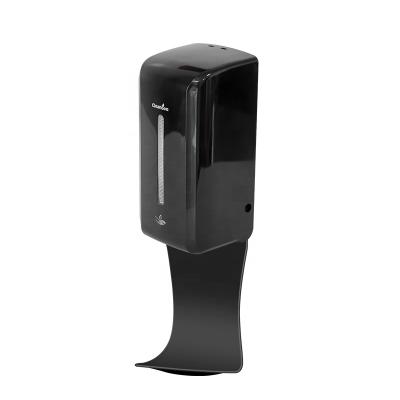 China Modern Wholesale Black Small Wall Mounted Automatic Soap Dispenser ABS Plastic Black No Drip Tray for sale