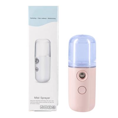 China Mini Rechargeable Moisturizer Nano Mist Sprayer Beauty Instrument USB Humidifier Nebulizer Face Steamer Moisturizing Beauty for sale