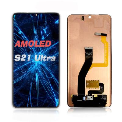 China For Original Sam Sung S21 Ultra Repair AMOLED LCD For S21 Ultra For SAM SUNG Galaxy S21 Galaxy Show LCD Touch Screen Replacement With Frame for sale