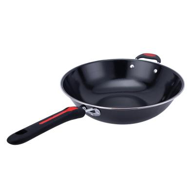 China General Use Gas And Induction Cooker Sustainable Professional Cast Iron Non Stick Inox Woks for sale