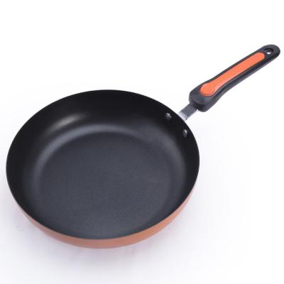 China Factory direct sales viable high quality carbon steel frying wok copper non-stick shallow pan for sale