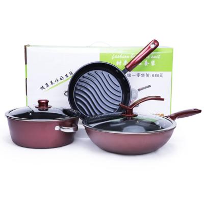 China Viable Nonstick Cookware Set of Factory Direct Sales Cooking Pots and Pans Pots for sale