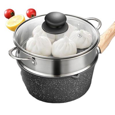 China Factory Direct Selling New Design Viable Milk Large Non-Stick Pan Saucepan Thick Soup Stock Pot Set for sale