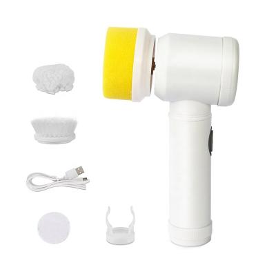 China Viable Popular Portable Electric Rechargable Scrubber Bathroom Rotating Cleaning Brush for sale