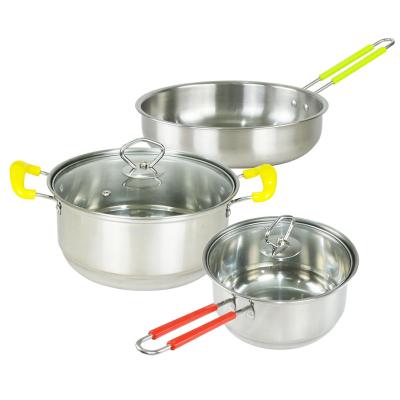 China Viable wholesale kitchenware induction metal stainless steel cookware pot set for sale