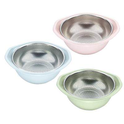 China Viable New Design Stainless Steel Kitchen Sink Colander Collapsible Plastic Fruit for sale