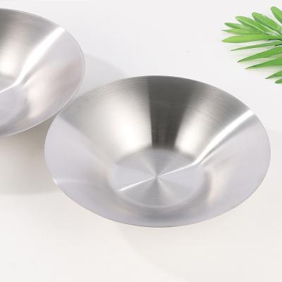 China Hotel Wedding Salad Bowl Metal Stainless Steel Restaurant Ramen Bowl Noodle Viable Serving Bowls for sale