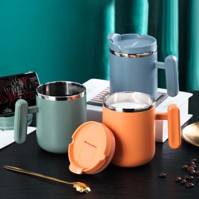 China 2021 Modern Durable Camping Double Wall Metal Stainless Steel Thermal Insulated Coffee Cup Mug Supplier for sale