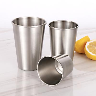 China Wholesale Eco-Friendly Viable Metal Mugs 304 Stainless Steel Beer Cup Drinking Coffee Mug 300ml With Customized Logo for sale