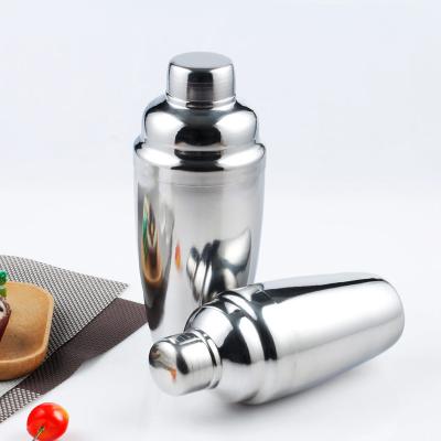 China Barware Liquor Wine Tool Shaker Bottle Metal Stainless Steel Viable Wholesale Mixing Cocktail Shaker for sale