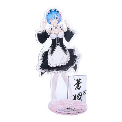 China Promotion Gift Maker Customized Transparent Acrylic Stand Anime/Stand Display, With Printed Base, Plastic Stand for sale