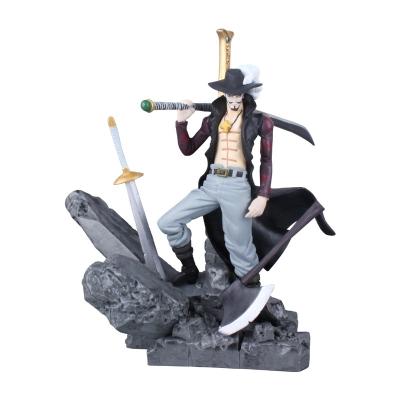 China Cartoon Toy Anime One Piece Dracule Mihawk Action Figure Fighting PVC Action Number Collection Model Toys Gift For Collectible Model for sale