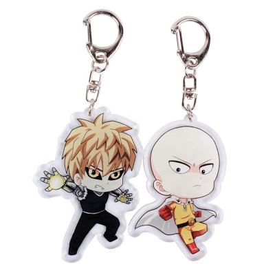 China Custom plastic makers cartoon animation game key chain fashion cartoon printing acrylic bag cute pendant key chain for sale