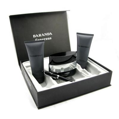 China High End Mens Handmade Cosmetic Facial Cosmetic Gift Set Detergent Packaging Box for sale