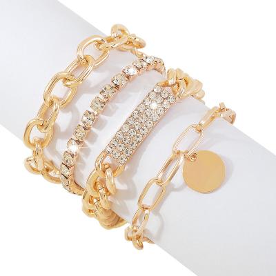 China Hiphop Vintage Wholesale New Cross Stackable Bracelet Sets Hot Selling Alloy Hiphop Bracelet Sets For Sale New Design Bracelet Sets for sale