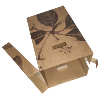 China Recyclable Christmas Brown Seed Paper Box Packaging Box Corrugated Implantable Cardboard Packaging Box for sale