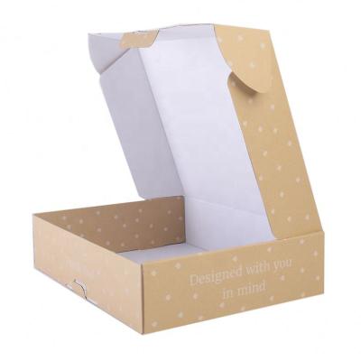 China Recyclable Custom Black Printed Logo Paper Corrugated Box Eco-Friendly Gift Packaging Boxes For Newborn Baby Clothes Set for sale