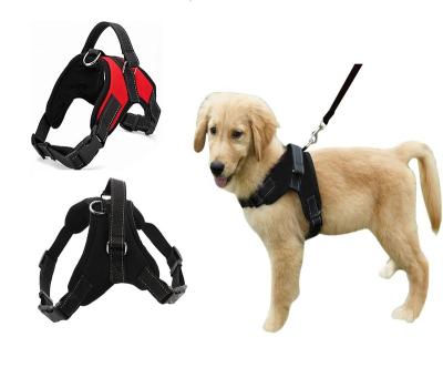 China Hot Sale Padded No Pull Reflective Adjustable Large Dog Harness With Handle for sale