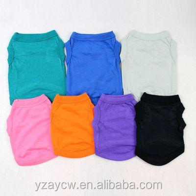 China Summer Breathable Sleeveless Cotton T-shirt Small Pet Dog Cat Clothes for sale